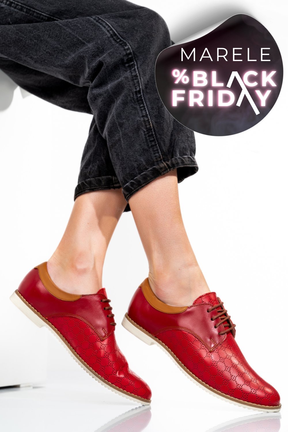 PANTOFI ROSII PIELE NATURALA 1PC12008