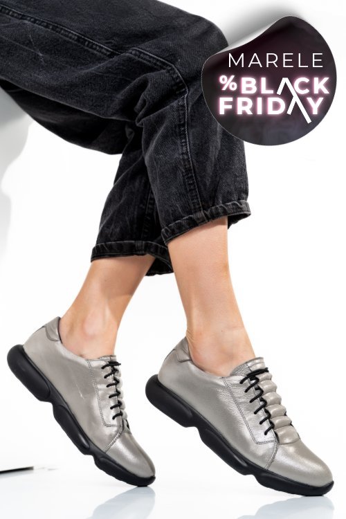 Pantofi sport gri piele naturala 1s7768