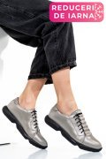 PANTOFI SPORT GRI PIELE NATURALA 1S7768