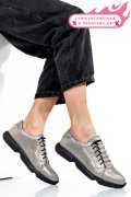 PANTOFI SPORT GRI PIELE NATURALA 1S7768
