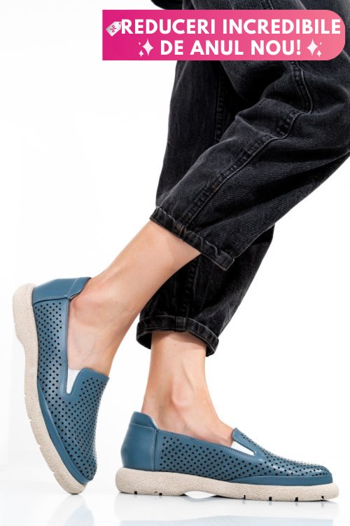 Espadrile albastre piele naturala 4s7715