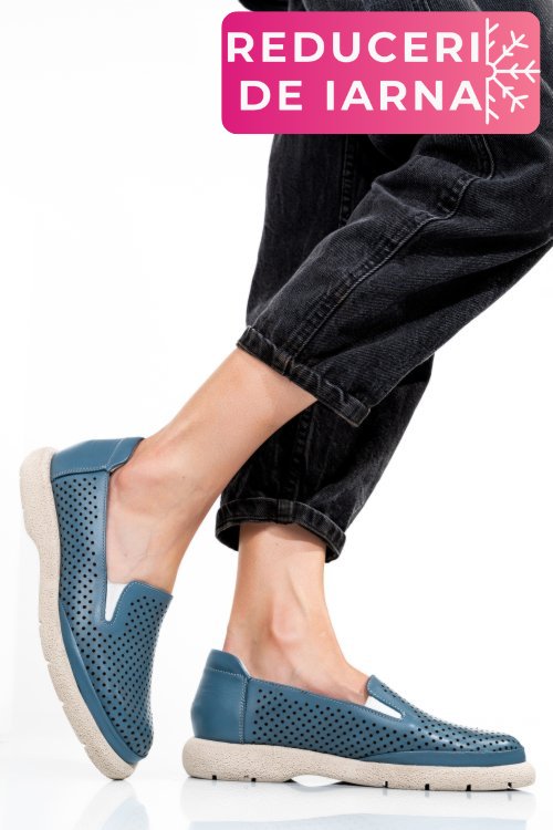 Espadrile albastre piele naturala 4s7715