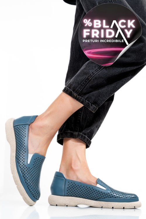 Espadrile albastre piele naturala 4s7715