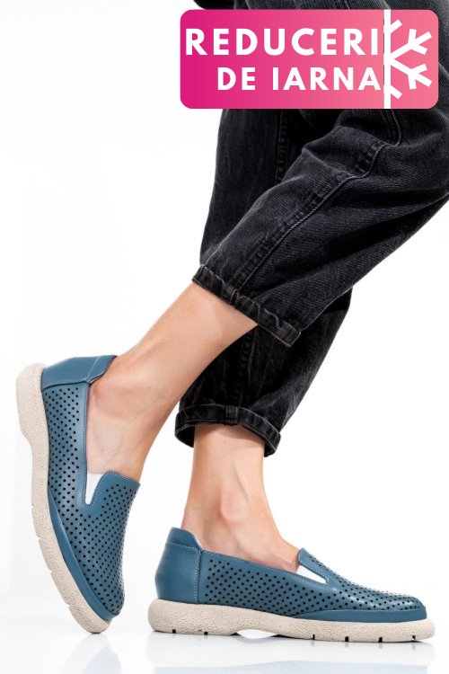 Espadrile albastre piele naturala 4s7715