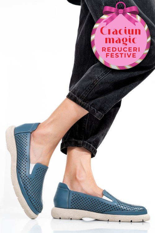 Espadrile albastre piele naturala 4s7715