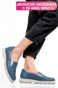 ESPADRILE ALBASTRE PIELE NATURALA 4S7715
