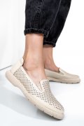 ESPADRILE CREM PIELE NATURALA 4S7715
