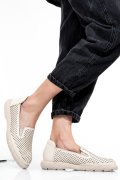 ESPADRILE CREM PIELE NATURALA 4S7715