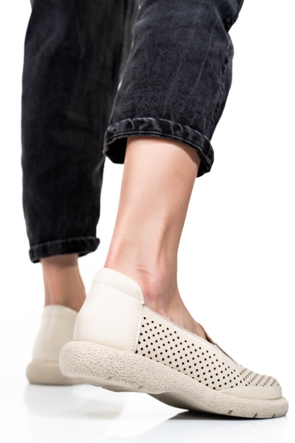 ESPADRILE CREM PIELE NATURALA 4S7715