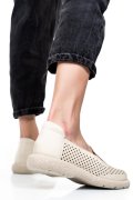 ESPADRILE CREM PIELE NATURALA 4S7715