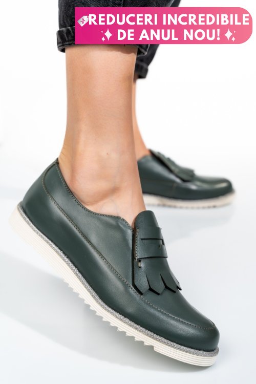 Mocasini verzi piele naturala 2s7737
