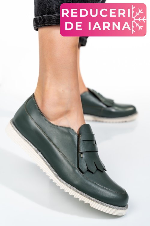 Mocasini verzi piele naturala 2s7737