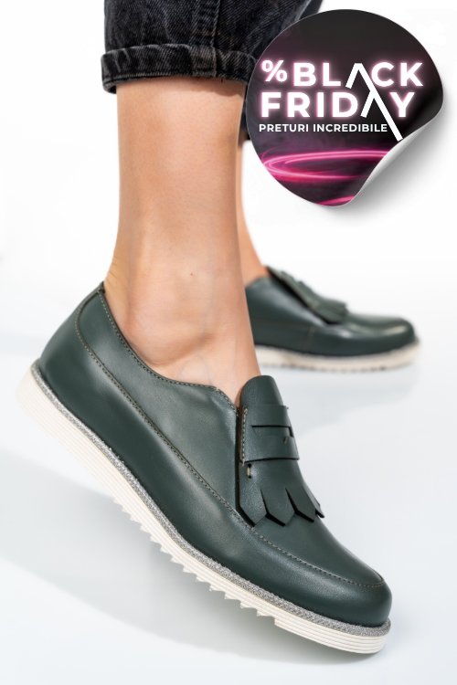 Mocasini verzi piele naturala 2s7737