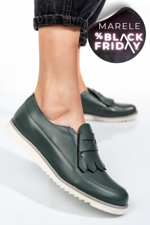 Mocasini verzi piele naturala 2s7737