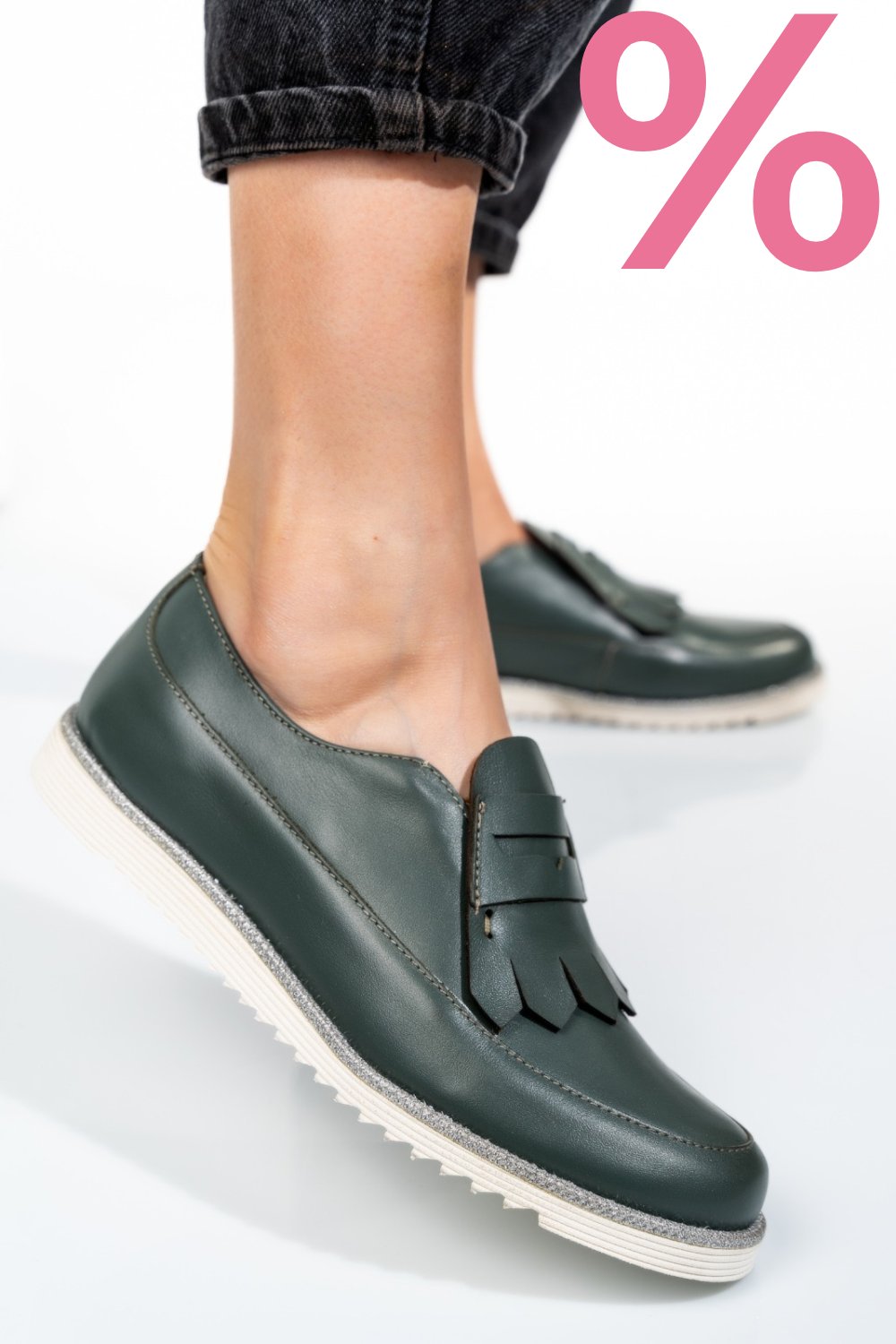 MOCASINI VERZI PIELE NATURALA 2S7737