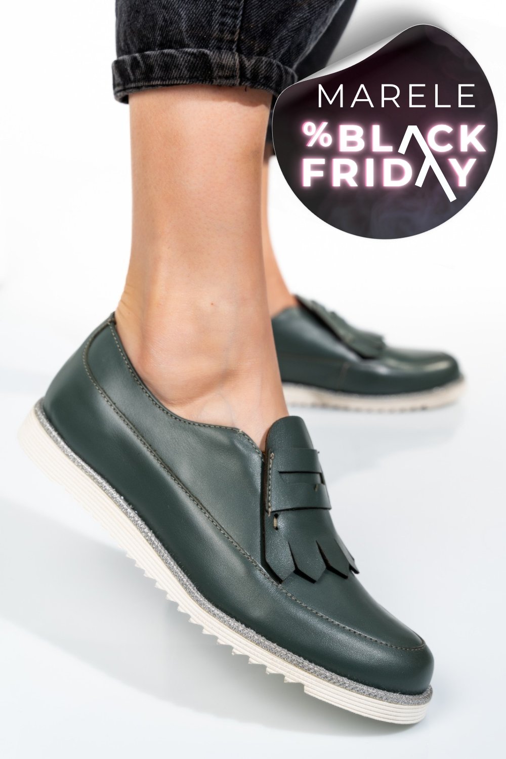 MOCASINI VERZI PIELE NATURALA 2S7737