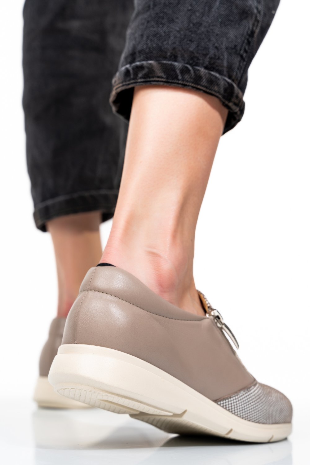 ESPADRILE TAUPE PIELE 1S77240