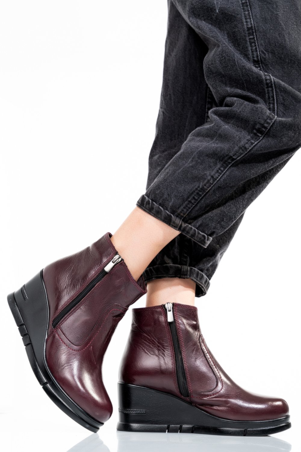 GHETE VISINII PIELE NATURALA APCK418 B