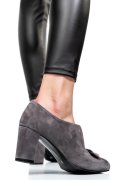 PANTOFI GRI PIELE NATURALA INTOARSA 3PC707