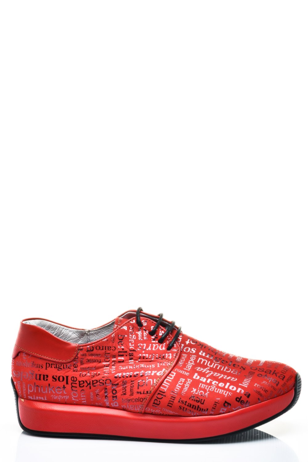PANTOFI SPORT ALL RED PIELE NATURALA 1PC12741
