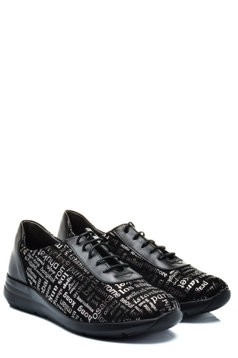 PANTOFI SPORT NEGRI PIELE NATURALA 1PC7555