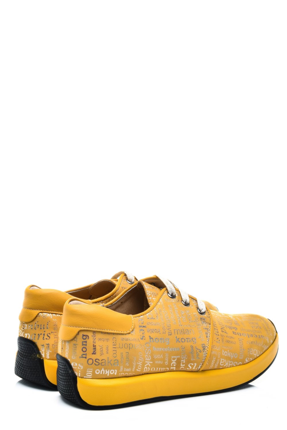 PANTOFI SPORT GALBENI PIELE NATURALA 1PC12741