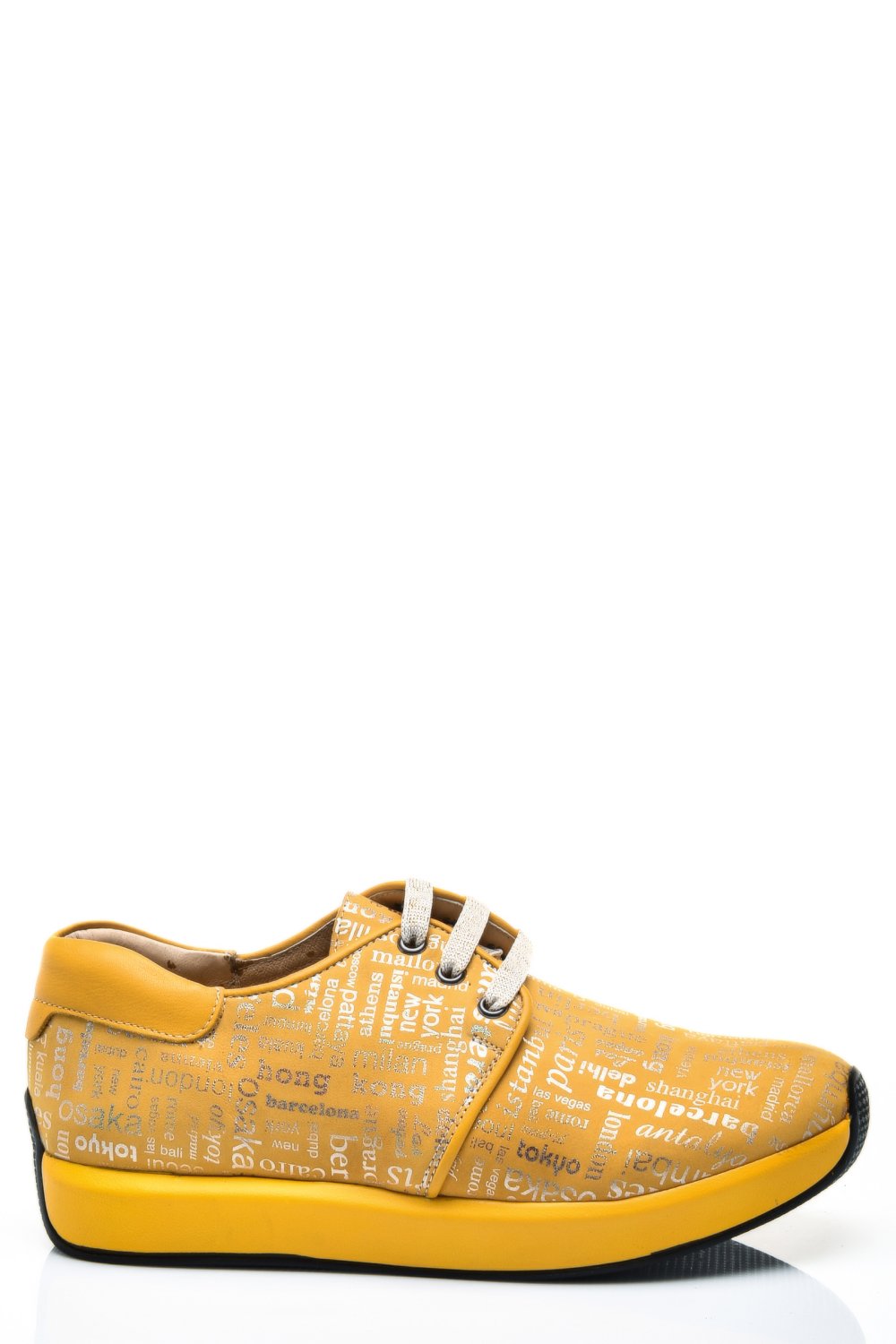 PANTOFI SPORT GALBENI PIELE NATURALA 1PC12741