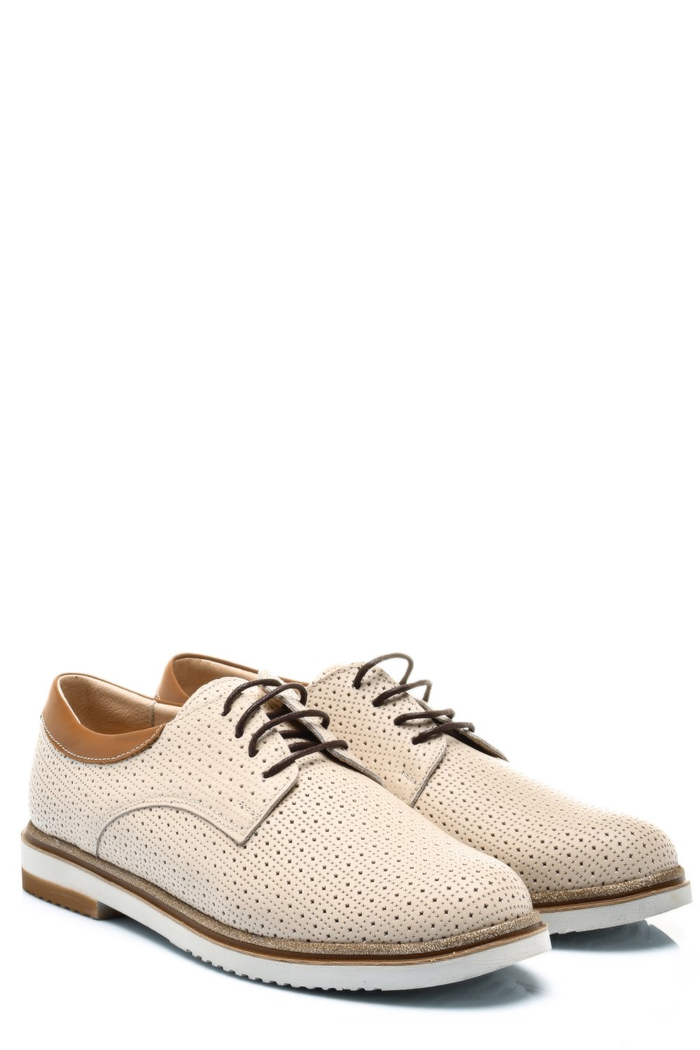 PANTOFI BEJ PIELE NATURALA 1PC12009