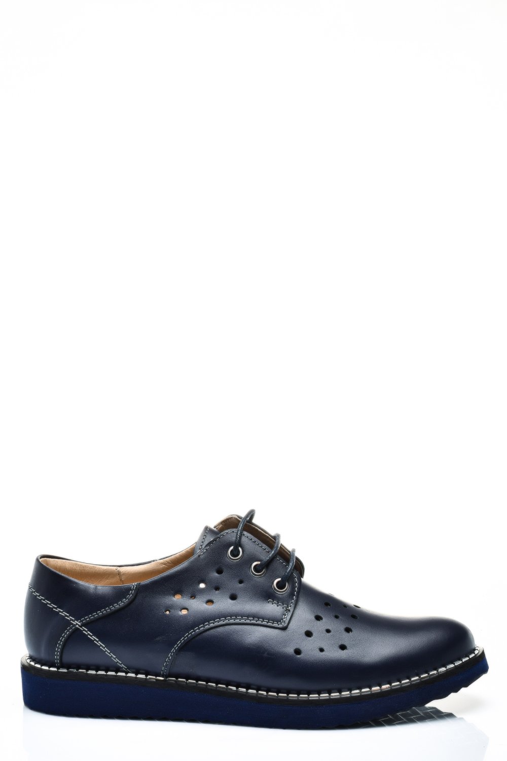 PANTOFI ALBASTRI PIELE NATURALA 1PC2555