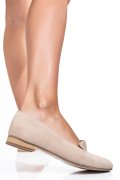 BALERINI BEJ PIELE NATURALA INTOARSA 3S7704