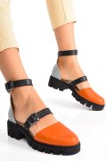 GHETE DAMA PIELE NATURALA PORTOCALIU BLEU 2S77000