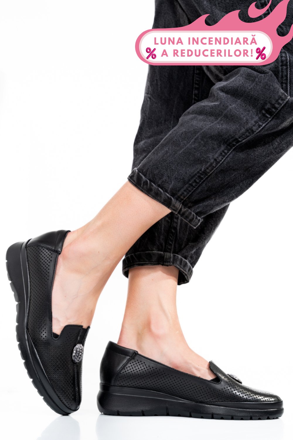 ESPADRILE NEGRE PIELE NATURALA 4S7714