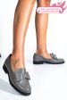 Mocasini gri piele naturala 2s77110