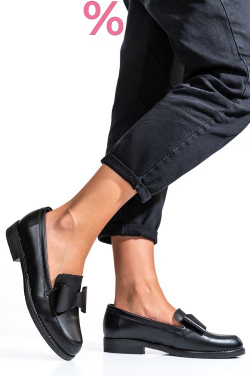 Mocasini negri piele naturala 2s77110