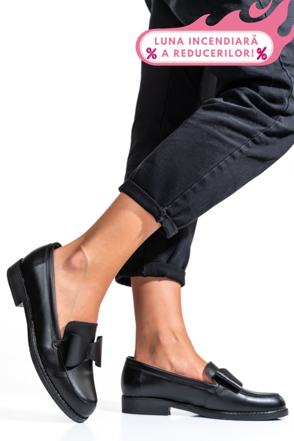 MOCASINI NEGRI PIELE NATURALA 2S77110