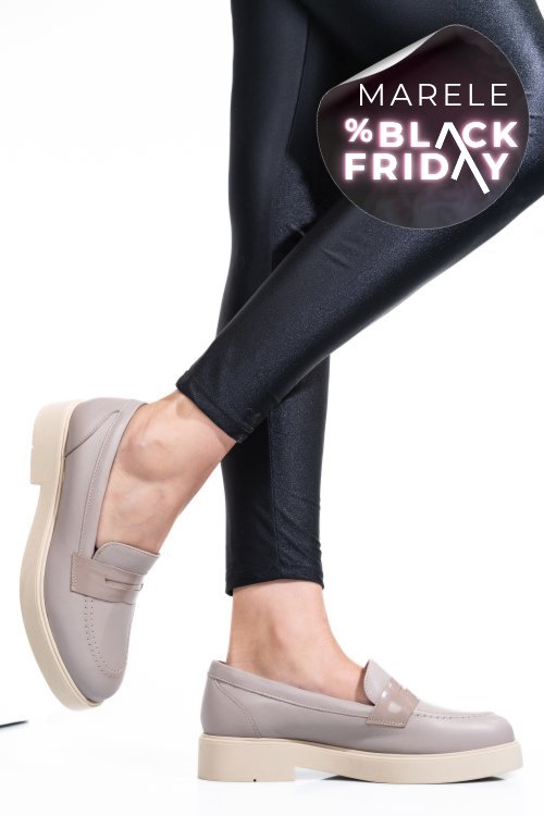 Pantofi bej piele naturala 2s7741604np