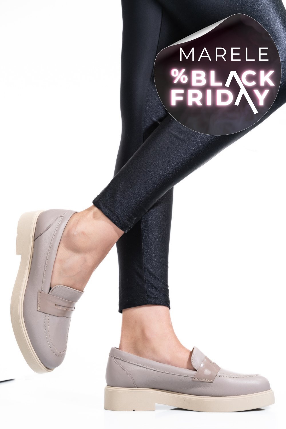 PANTOFI BEJ PIELE NATURALA 2S7741604NP