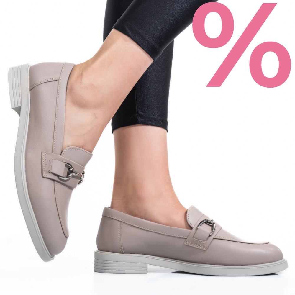 PANTOFI BEJ PIELE NATURALA 2S7741606ANP