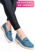 PANTOFI ALBASTRI PIELE NATURALA 2S7741604ANP