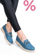 PANTOFI ALBASTRI PIELE NATURALA 2S7741604ANP