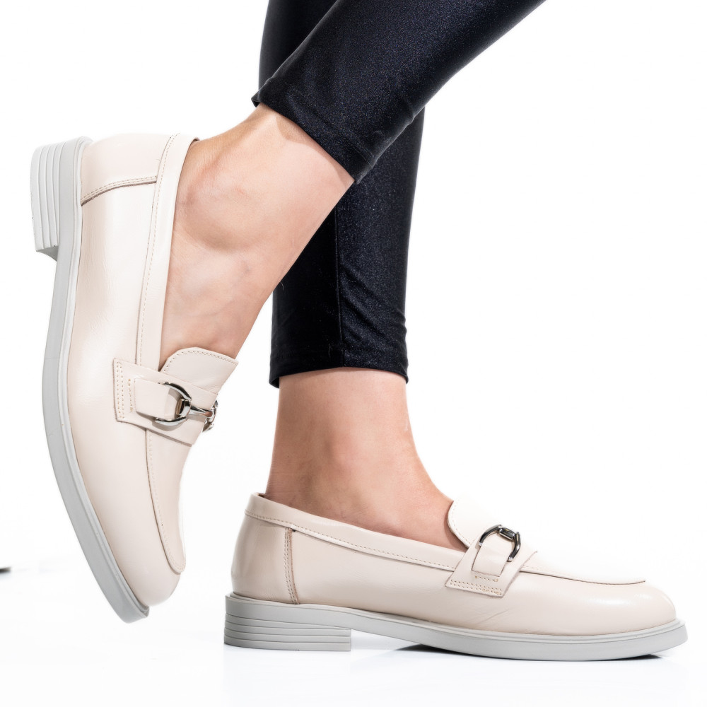 PANTOFI BEJ PIELE NATURALA LACUITA 2S7741606ANPK