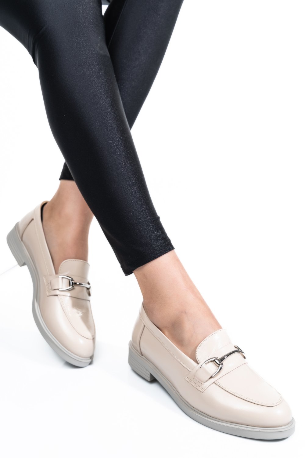 PANTOFI BEJ PIELE NATURALA LACUITA 2S7741606ANPK