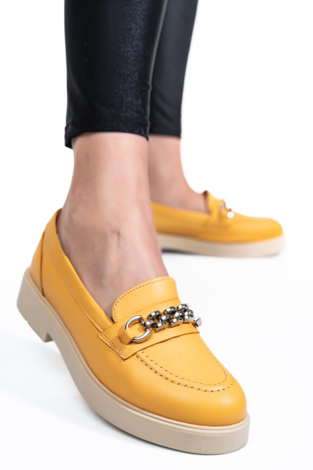 PANTOFI GALBENI PIELE NATURALA 2S7741604ANP