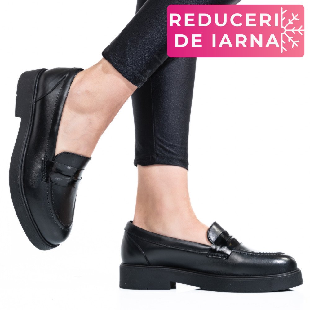 PANTOFI NEGRI PIELE NATURALA 2S7741604NP