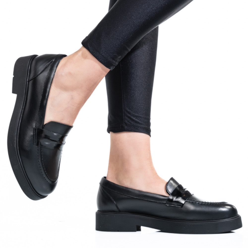 PANTOFI NEGRI PIELE NATURALA 2S7741604NP