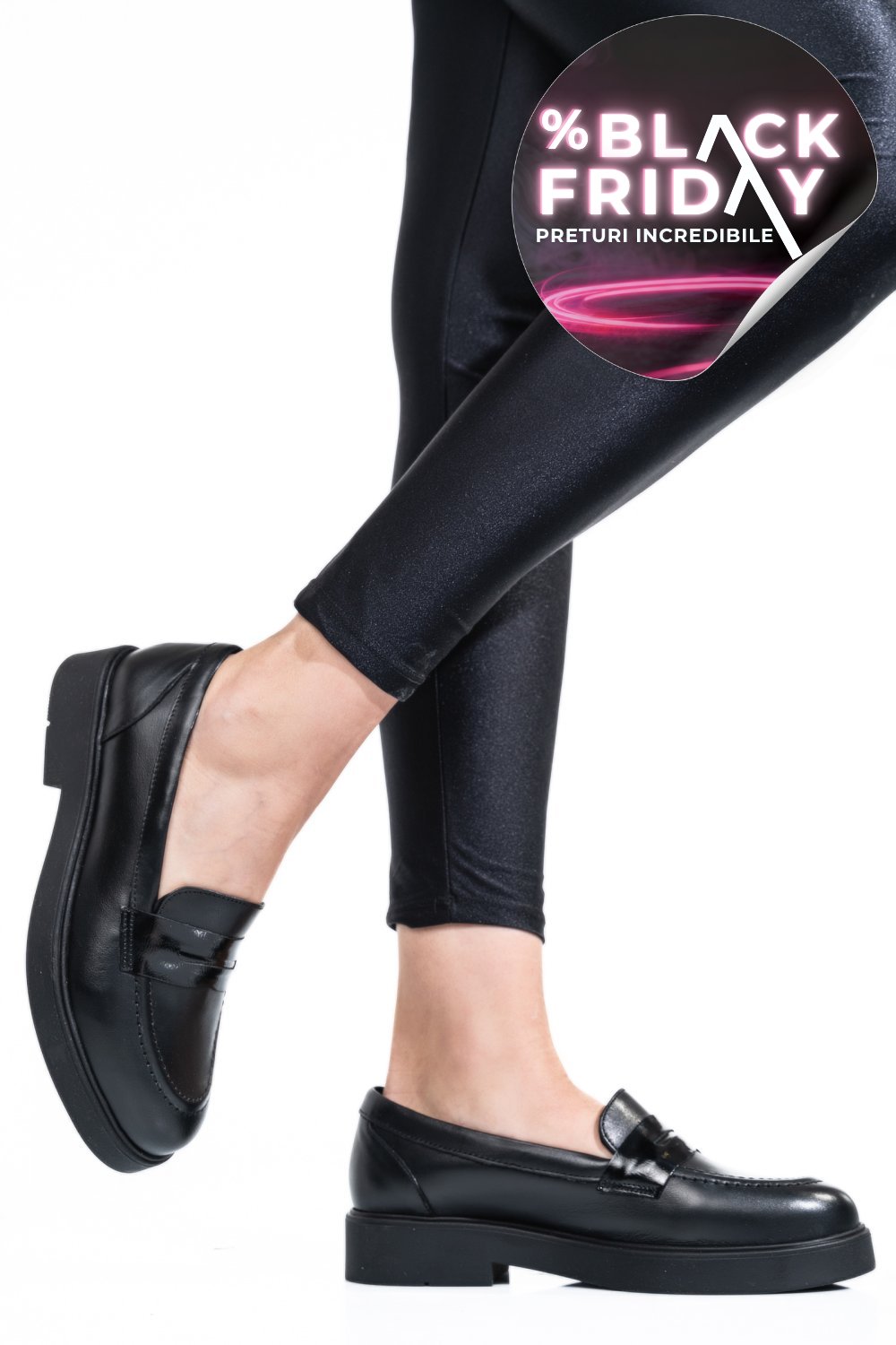 PANTOFI NEGRI PIELE NATURALA 2S7741604NP