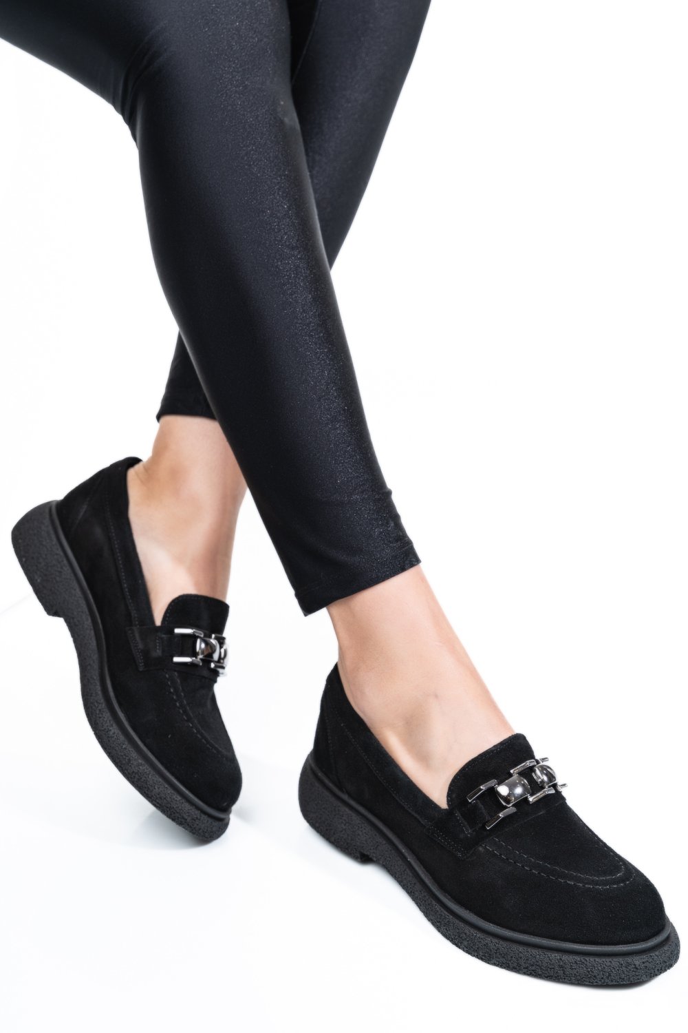 PANTOFI NEGRI PIELE NATURALA INTOARSA 2S7741602SP