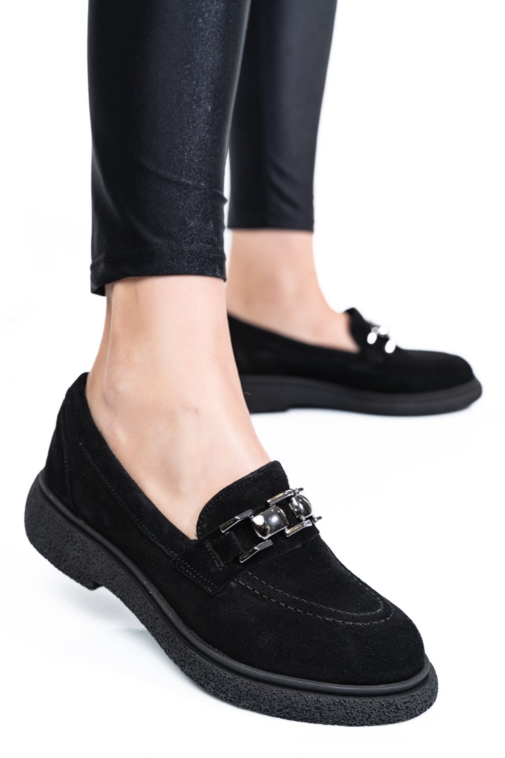 PANTOFI NEGRI PIELE NATURALA INTOARSA 2S7741602SP