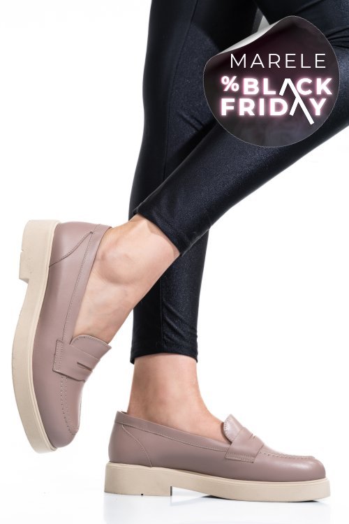 Pantofi taupe piele naturala 2s7741604np