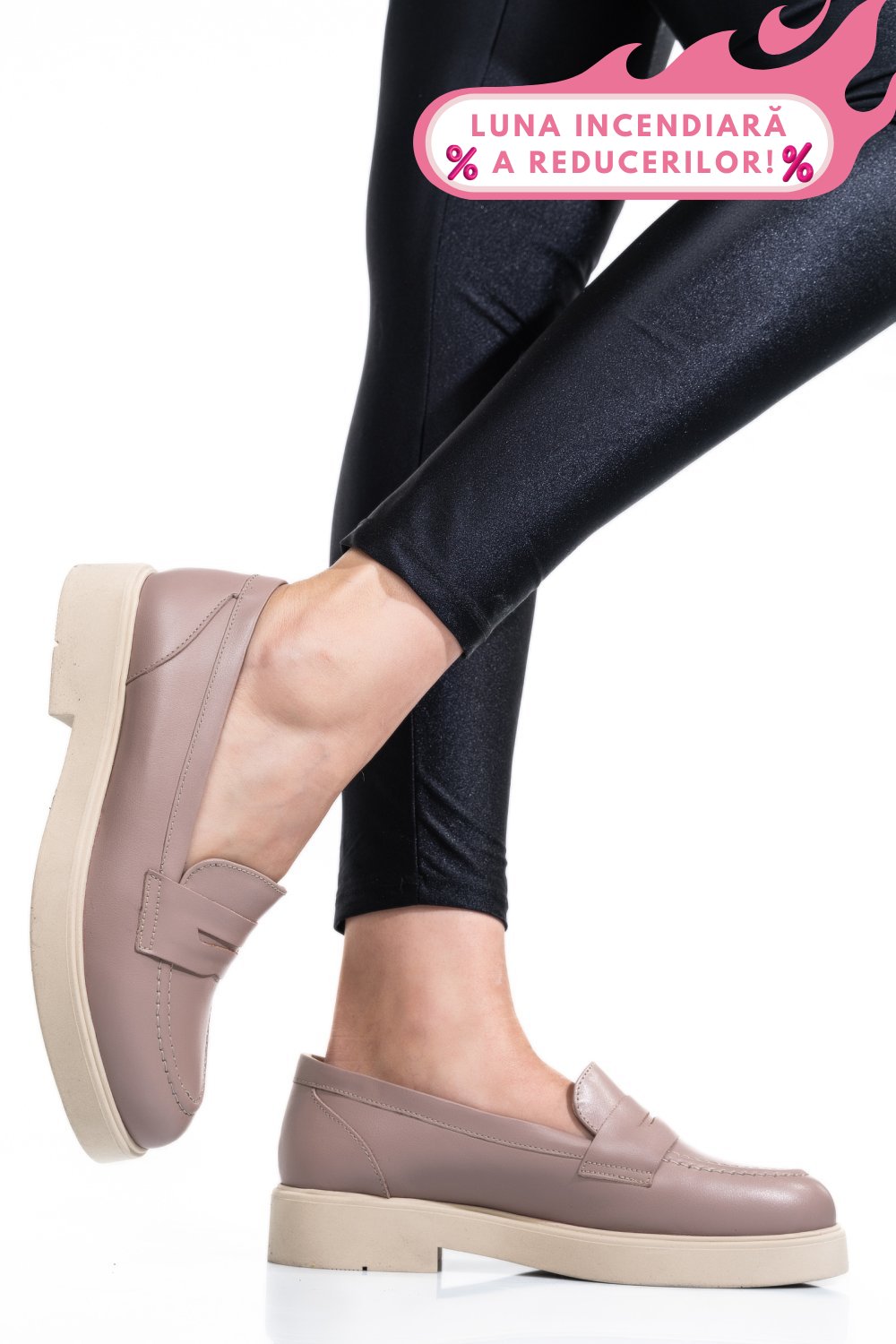 PANTOFI TAUPE PIELE NATURALA 2S7741604NP